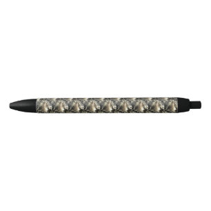 Gilded Pearls Black Ink Pen