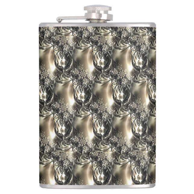 Gilded Pearls Hip Flask (Front)