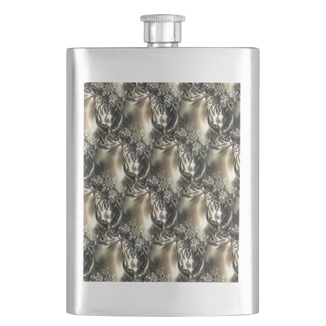 Gilded Pearls Hip Flask (Front)