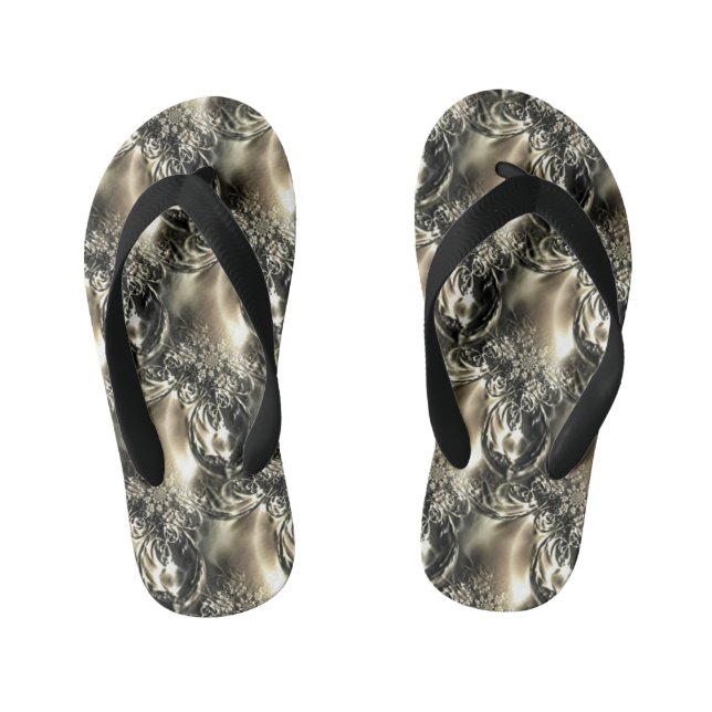 Gilded Pearls Kid's Flip Flops (Footbed)