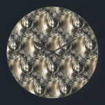 Gilded Pearls Large Clock<br><div class="desc">Follow my product page on Instagram @MRNStudiosPOD.</div>