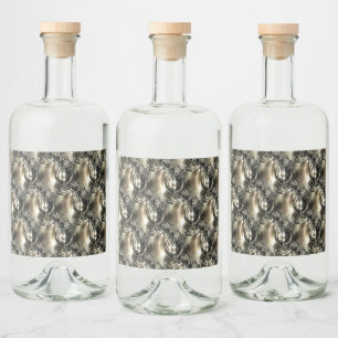 Gilded Pearls Liquor Bottle Label