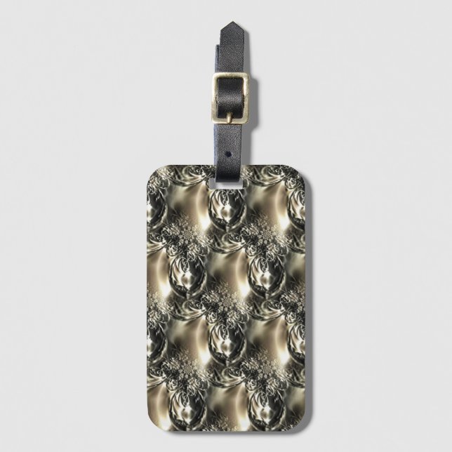 Gilded Pearls Luggage Tag (Front Vertical)