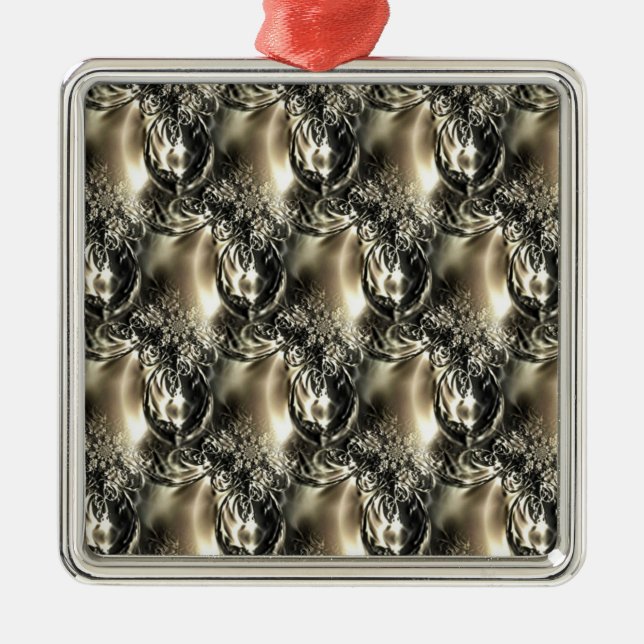 Gilded Pearls Metal Tree Decoration (Front)