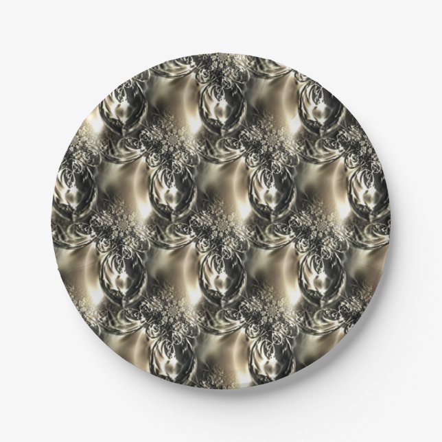 Gilded Pearls Paper Plate (Front)