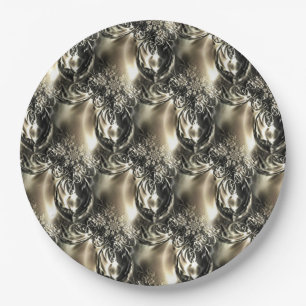 Gilded Pearls Paper Plate