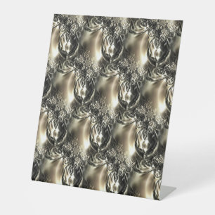 Gilded Pearls Pedestal Sign