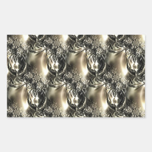 Gilded Pearls Rectangular Sticker