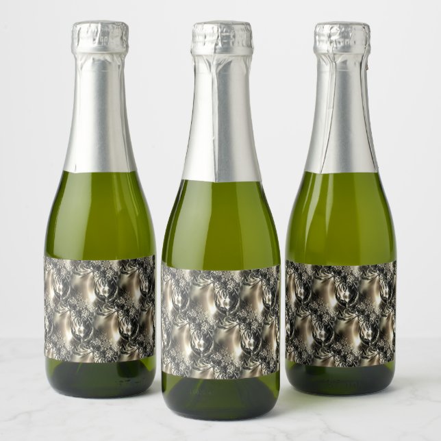 Gilded Pearls Sparkling Wine Label (Bottles)