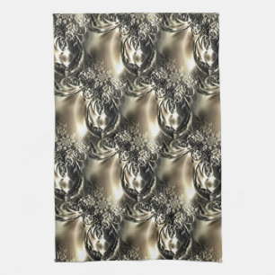 Gilded Pearls Tea Towel