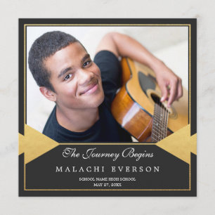Gilded   Photo Graduation Party Invitation