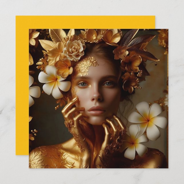 Gilded Pre-Raphaelite Woman 3 (Front/Back)