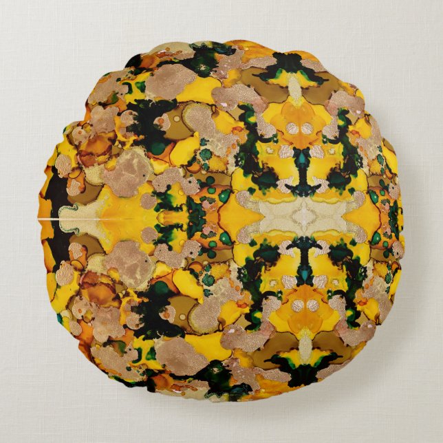 Gilded Round Cushion (Front)