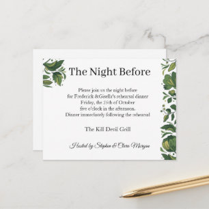 Gilded Royal Elegance Rehearsal Dinner Invitation Postcard