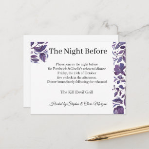 Gilded Royal Elegance Rehearsal Dinner Invitation Postcard