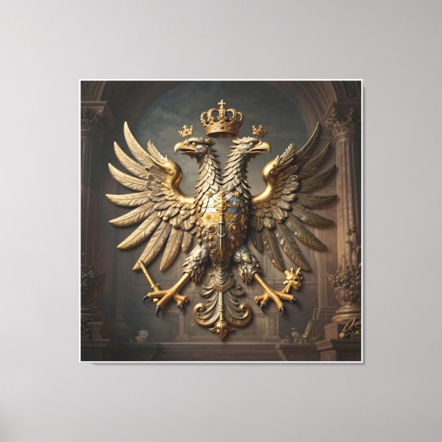  Gilded Royal Emblem of the Ancient Illyrian Sover Canvas Print (Front)