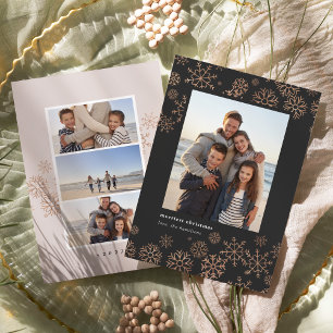 Gilded Snow   Holiday Photo Card
