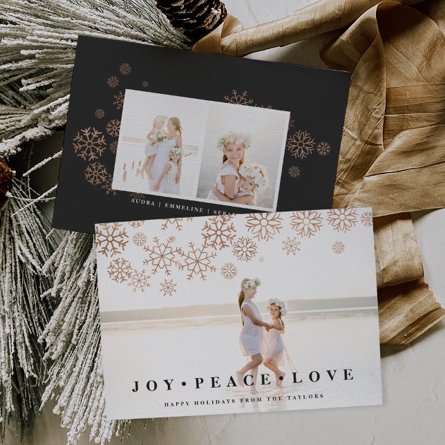 Gilded Snow | Holiday Photo Card (Creator Uploaded)