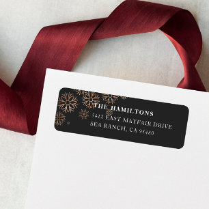 Gilded Snow Return Address Label