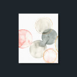 Gilded Spheres Canvas Print<br><div class="desc">Gilded Spheres I by Grace Popp. Features watercolor grey and pink circles in varying sides.</div>