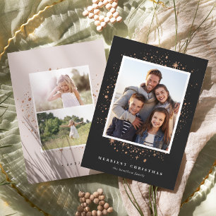 Gilded Stars Holiday Photo Card
