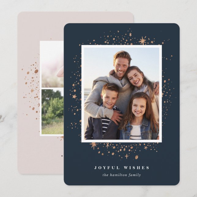 Gilded Stars | Holiday Photo Card (Front/Back)
