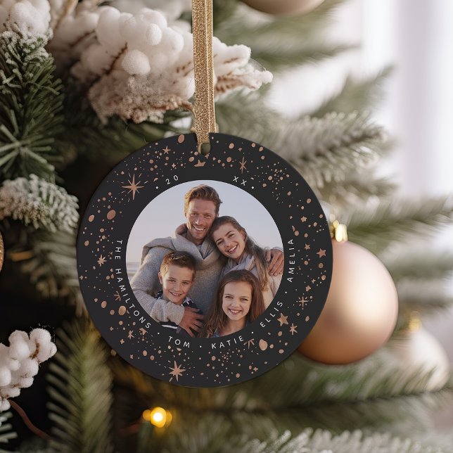 Gilded Stars | Holiday Photo Ceramic Tree Decoration (Creator Uploaded)