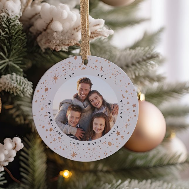 Gilded Stars | Holiday Photo Ceramic Tree Decoration (Creator Uploaded)
