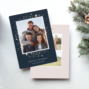 Gilded Stars Photo Foil Holiday Card