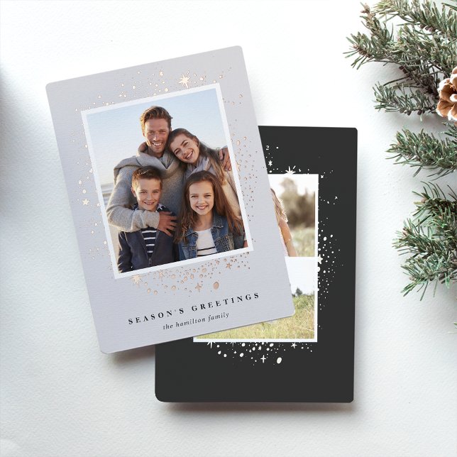 Gilded Stars | Photo Foil Holiday Card (Creator Uploaded)
