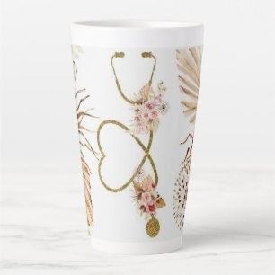 Gilded Stethoscope - Elegant Doctor Gift Latte Mug