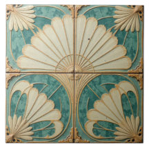 Gilded Teal and Cream Fans