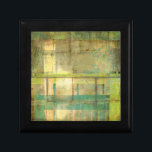 Gilded Turquoise and Green Abstract Painting Gift Box<br><div class="desc">An abstract painting by Jennifer Goldberger that utilises shades of gilded turquoise and green to create a warm,  familiar feeling. A nice stroll through the woods during the spring or summer would yield some of these same colours. Bring the gift of nature to your home by purchasing this piece!</div>