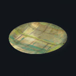 Gilded Turquoise and Green Abstract Painting Paper Plate<br><div class="desc">An abstract painting by Jennifer Goldberger that utilises shades of gilded turquoise and green to create a warm,  familiar feeling. A nice stroll through the woods during the spring or summer would yield some of these same colours. Bring the gift of nature to your home by purchasing this piece!</div>