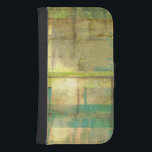 Gilded Turquoise and Green Abstract Painting Samsung S4 Wallet Case<br><div class="desc">An abstract painting by Jennifer Goldberger that utilises shades of gilded turquoise and green to create a warm,  familiar feeling. A nice stroll through the woods during the spring or summer would yield some of these same colours. Bring the gift of nature to your home by purchasing this piece!</div>