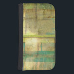 Gilded Turquoise and Green Abstract Painting Samsung S4 Wallet Case<br><div class="desc">An abstract painting by Jennifer Goldberger that utilises shades of gilded turquoise and green to create a warm,  familiar feeling. A nice stroll through the woods during the spring or summer would yield some of these same colours. Bring the gift of nature to your home by purchasing this piece!</div>