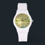 Gilded Turquoise and Green Abstract Painting Watch<br><div class="desc">An abstract painting by Jennifer Goldberger that utilises shades of gilded turquoise and green to create a warm,  familiar feeling. A nice stroll through the woods during the spring or summer would yield some of these same colours. Bring the gift of nature to your home by purchasing this piece!</div>