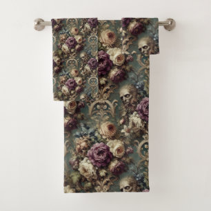 Gilded Unease – Gothic Victorian Bath Towel Set