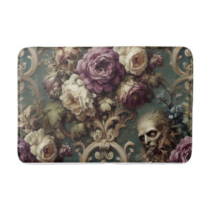 Gilded Unease – Gothic Victorian Floral Design Bath Mat