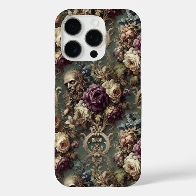 Gilded Unease – Gothic Victorian Floral Design Case-Mate iPhone Case (Back)