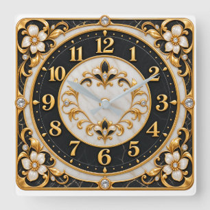 Gilded wall clock