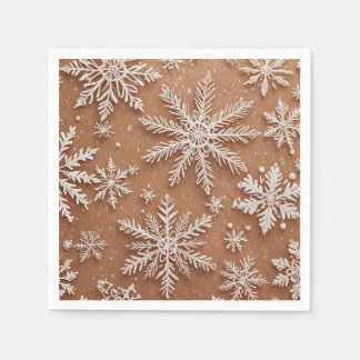 Gilded Winter Crystals Napkin