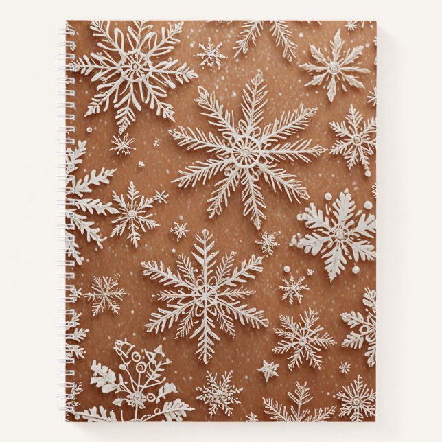 Gilded Winter Crystals Notebook (Front)