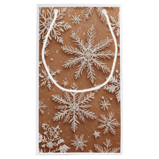 Gilded Winter Crystals Small Gift Bag