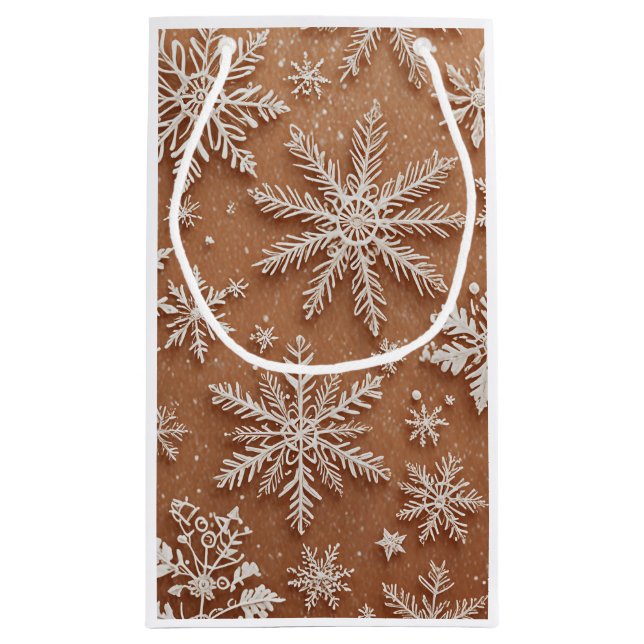 Gilded Winter Crystals Small Gift Bag (Back)