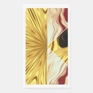 Gilded Zenith: Molten Gold & Deep Crimson High End Napkin