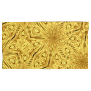 Gilded Zenith: Opulent Swirl Liquid Gold   High    Pillowcase