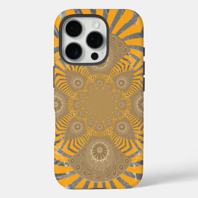 Gilded Zephyr: Elegance in Golden Yellow & Chrome Case-Mate iPhone Case (Back)