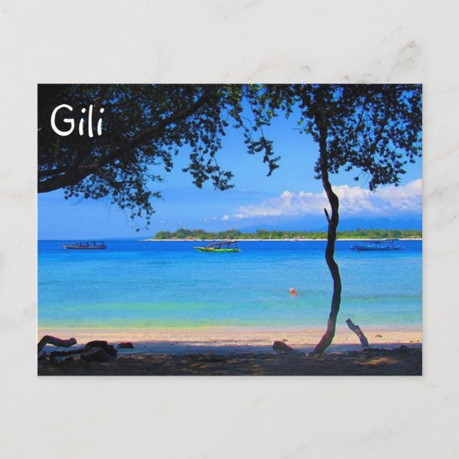 gili beach view postcard (Front)