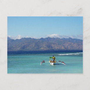 Gili Islands Boat Postcard